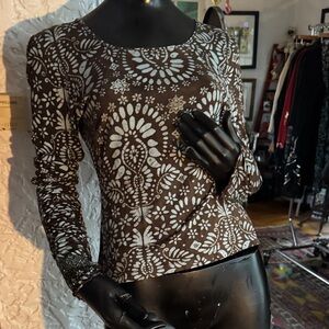 Elegant Floral Long Sleeve Top